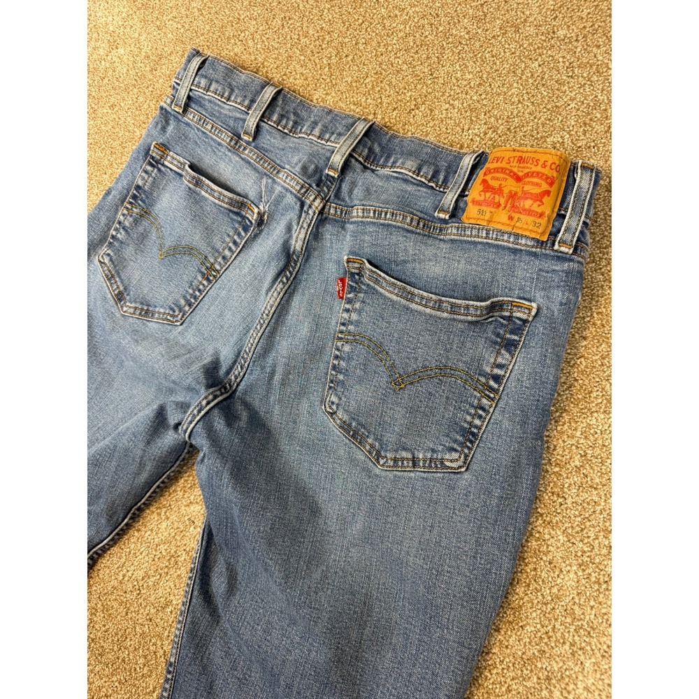 Levis 511 Slim Fit Mens Jeans W38 L32 Medium Wash Blue Denim‎ 38x32 Grunge Work